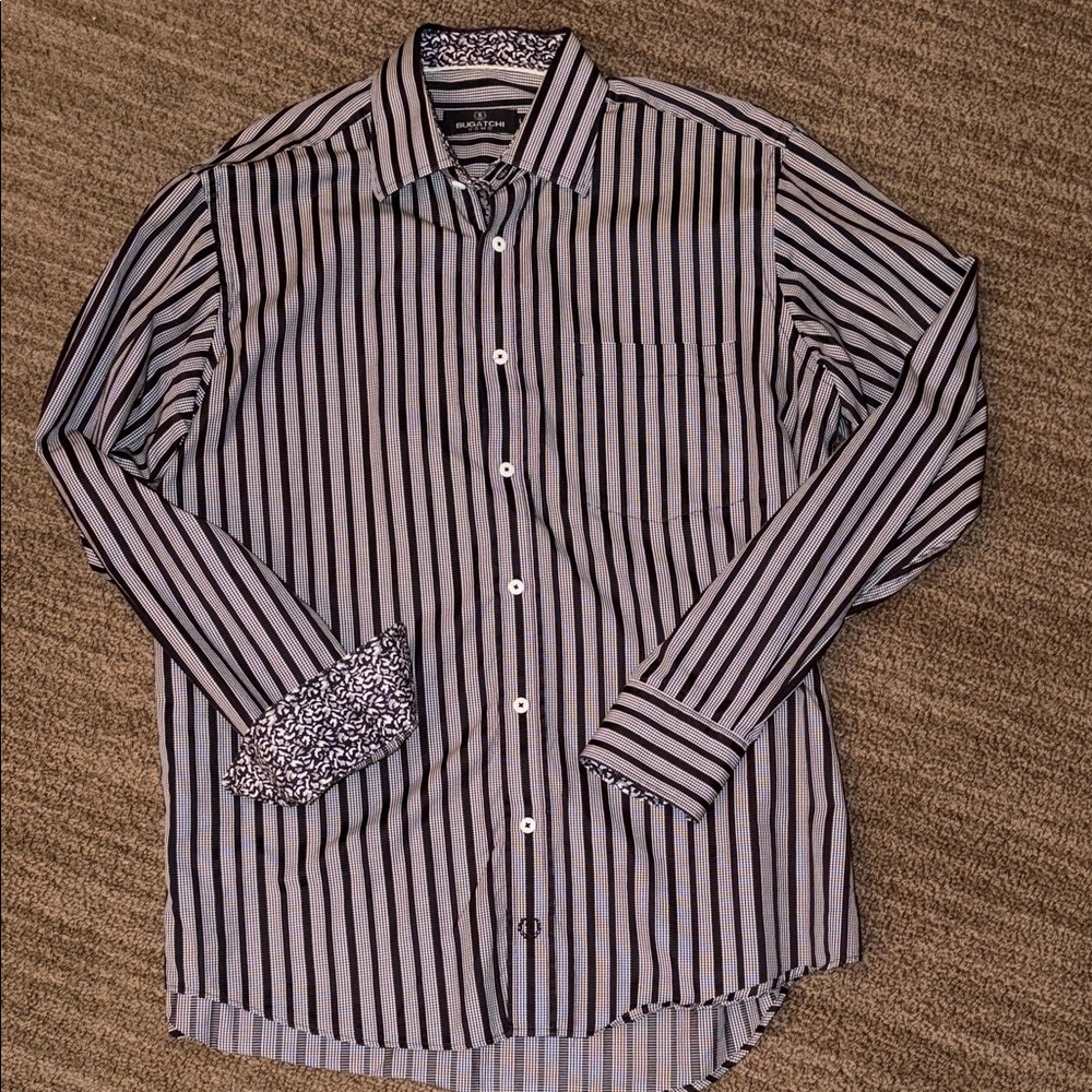 Bugatchi men’s button down long sleeve shirt